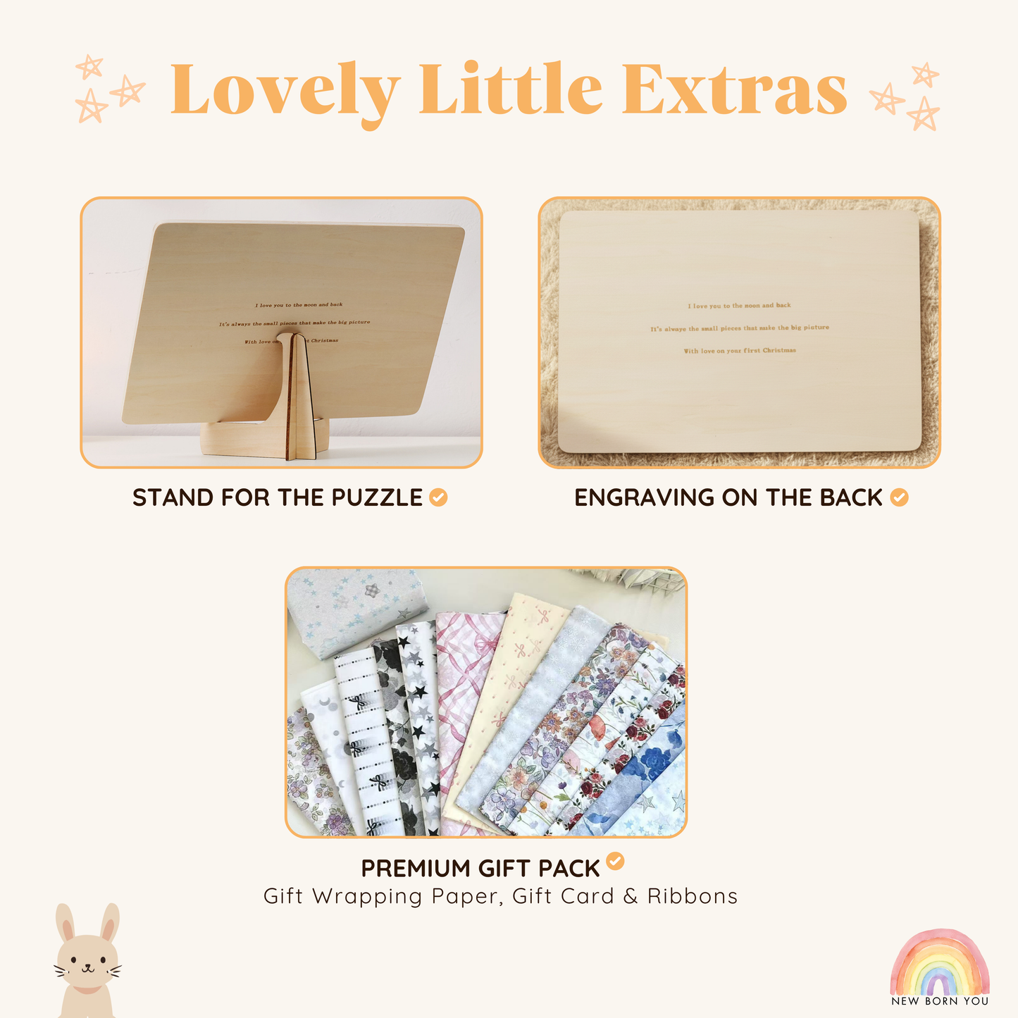 Custom Handmade Name Puzzle with geometry